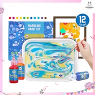 ชุดเซ็ตศิลปะเด็กวาดลวดลายหินอ่อนแบรนด์ Joan Miro - Marbling Paint Kit 12 Colors