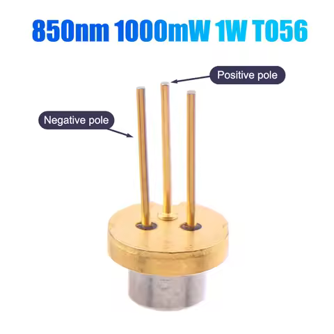 1Pc 850nm High Power IR Laser Diode - 1W 1000mW 5.6mm TO56 Tube, Stable Output for Laser Modules & I