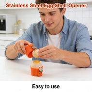 Egg Shell Opener Hard Boiled Egg Peeler Egg Cube Egg Separator Handheld Stainless Steel Eggshell Bre