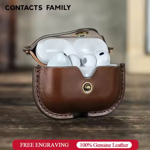 Genuine Leather Cover for AirPods Pro 3 Case Airpod Pro 2nd 1st generation Bluetooth Wireless Headph