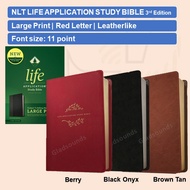 NLT Large Print Life Application Study Bible | Leatherlike | Red Letter