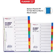 Binder Dividerflashee B5 26 A5 20Ring InterX Rainbow B5 26 Divider A5 20Ring 10 TabsRing Paper Binde