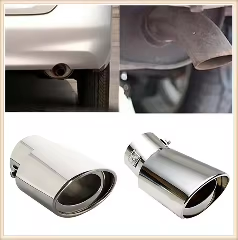 Universal Car Exhaust Muffler Tip Round Stainless Steel for Volvo C30 S80L C70 V50 S40 XC90 XC XC70 