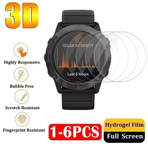 Protective Hydrogel Film on Garmin Fenix 7X 7S 7 6X 6S 6 Pro Fenix 5X 5S 5 Plus Screen Protector Foi