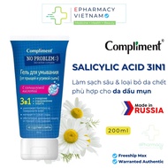 Gel Rửa Mặt Compliment No Problem Giúp Giảm Mụn Cho Da Nhạy Cảm 200ml