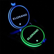 Multicolor LED Car Coaster Decoration For Nissan Elgrand Auto Water Cup Mat Light Inteior Ambient Li