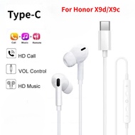 Type C Wired Headphones In Ear Earsets Game 9D HiFi Headset With Microphone For Honor X9C X9d 4G 5G 