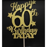 60th Birthday cake topper