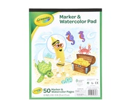 Crayola Marker & Watercolor Pad, 50 Blank Coloring Pages, Painting Paper, Art Supplies for Kids, Gif