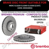 BREMBO GENUINE DISC BRAKE ROTOR (FRONT) FOR MERC CLS220 CLS260 CLS300 [C257] (2018-ONWARDS) (342MM)