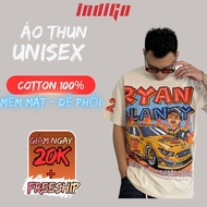 Streetwear T-shirt for men and women in Graphic, loose format Cotton 250gsm, standard form. INDIGO I