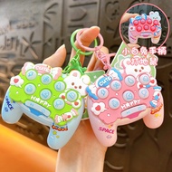 Cute Candy Rabbit Gopher Machine Keychain Gopher Game Console Decompression Toy Keychain Car Key Pen