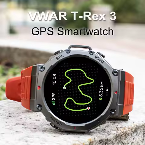 Original T-Rex 3 GPS Smartwatch 5 ATM Waterproof Built-in Dual-band GPS GNSS Compass Military Smart 