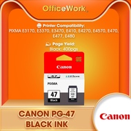 ⏰SELLING FAST🔥 Canon PG-47 Black Ink Cartridge (15ml, 400 pages) - PG47 Canon Pixma E400 E410 E460 E470 E480 Printer