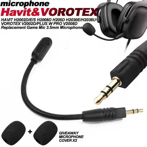 Havit H2002D H2002E H2002S H2008D H2015D H2030E H2038U Replacement 3.5mm Noise Reduction Microphone 
