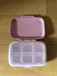 粉色六格藥盒加切藥器