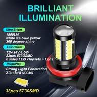 2X H11 LED Fog Light Bulbs H8 H9 H16 JP EU 9005 HB3 9006 HB4 PSX24W PSX26W LED 1500LM 6000K White Orange Yellow Light Auto Lamp