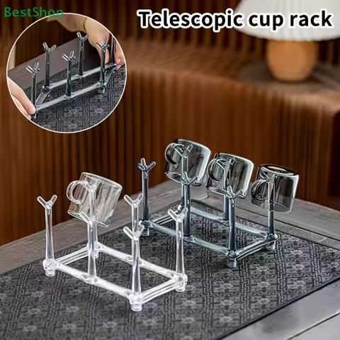 Multifunctional Water Bottle Drying Rack Bottle Drainer Rack Adjustable Spacing Retractable Cup Dryi