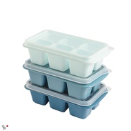 3 Pack Ice Trays 6 Cavity Flexible BPA Free with Removable Lid Ice Stencils for Chilled Drinks Whisk