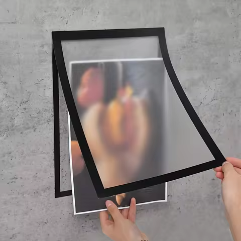 2-Piece A4 Magnetic Self-Adhesive Photo Frame - Photo File Display Frame, Photo Frame (No Screws Req