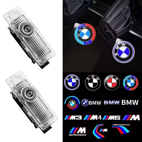 2pcs New LED Car Door Welcome Courtesy Lamp Projector Light For BMW 50th F12 F13 F30 E60 E65 E66 E63