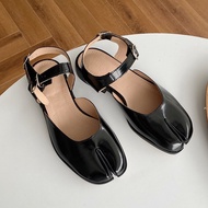 <802>AA18-Womens Split Toe Sandals Ninja Tabi Flats Low Heels Sandalias Femme Ankle Buckle Strap Sli