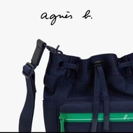 Agnes b 日系輕巧防水尼龍水桶包 | 香港發貨順豐到付/順豐站