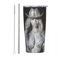 Merch B-Beyonce Stainless Steel Tumbler Singer Concert Beach Thermal Mug Graphic Mugs Cup Portable C