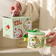 Female Birthday Gift Water with Lid Ceramic Cup with Lid Couple High-value Mug Set Gift Box Cute Mug