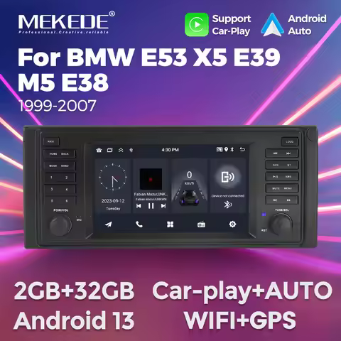MEKEDE For BMW X5 E53 E39 E38 1996-2004 Car Radio Multimedia Player 7-inch Android 13 Carplay GPS Na