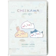 Chiikawa 2026 Weekly Comic Diary B6 – Uni Uni Design Planner (Oct 2025 – Dec 2026, Art Print Japan, 