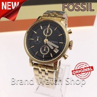 ready stock COD FOSSIL Watch For Women Sale Pawnable Waterproof Fossil Watch Men 38mm Black Gold