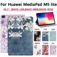 For Huawei MediaPad M5 lite 10.1 inch High Quality Fashion Flowers Tablet M5 Lite 10.1''2018 BAH2-L09 BAH2-W09 BAH2-W19 Sweat-proof Non-slip PU Leather Stand Flip Cover HUAWEI case