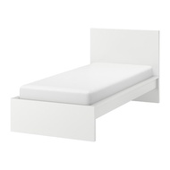 MALM 單人床框 高床頭板, 白色/lönset, 90x200 公分