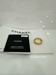 🔗Chanel Coco Crush 18K Gold Ring Size 60 with receipt and warranty card 香奈兒 CoCo Crush 標準款 寬版 18K黃金戒