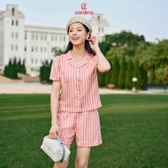 Đồ bộ Nữ CARDINA chất liệu thô kẻ form dáng thời trang bo gấu áo khỏe khoắn năng động thoáng mát 4SQ