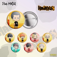 HAIKYU ANIME Aluminum Pin VOLLEYBALL CHIBI NET Thick Lamination Size 44mm