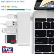 hipower shop Dual Type C to 2 USB 3.0 SD TF Card Reader Charging 5in1 Adapter for Macbook Pro