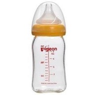 【小海豚】日本貝親PIGEON新寬口母乳實感玻璃奶瓶160ml/橘 P17312.高雄市自取