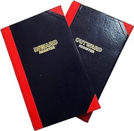 LRS Inward and Outward Register Combo - 100 Pages Single(200 Front+Back) - 70 GSM Ledger Paper - Red Half Canvas PVC Binding