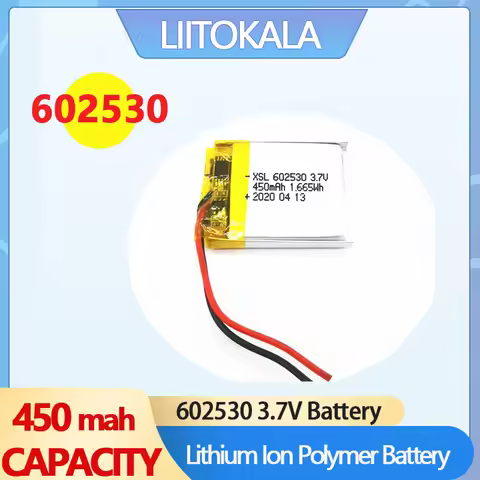 XSL 3.7V 602530 450mAh Lithium Ion Polymer Battery 3.7v Lithium Battery For MP4 MP5 GPS PSP Smart Wa