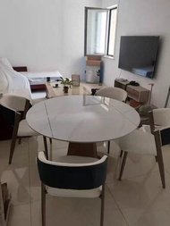 超新 年初購入 岩板餐枱 圓桌 圓台 圓枱 餐桌 岩板餐枱 岩板餐台