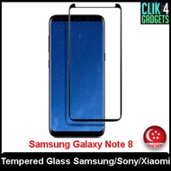 Full Screen Tempered Glass for Samsung Galaxy Note 8 / Transparent/Bezel / 0.2mm