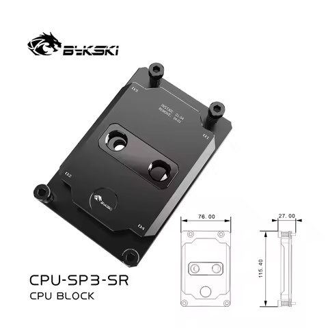 Bykski CPU Water Block For Threadripper Processor For AMD TR4 All-Metal Custom Liquid Cooling Cooler