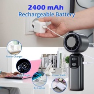 Turbo Mini Portable Handheld Fan Cold Compress 100 Speed 2400mAh