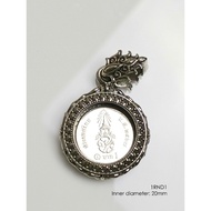 1RND1Whitebrass round amulet casing inner diameter 20mm Frame Pendant Whitebras