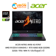 ACER Nitro AN16-43-R7N7 NOTEBOOK (โน็ดบุ๊ค) AMD Ryzen 9 8945HS / 32GB / 1TB / RTX 4060 8GB GDDR6 / W