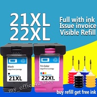 Compatible hp 21 hp 22 ink hp 21xl hp 22xl  black hp21xl hp22xl refillable ink cartridge for hp F214