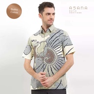 KEMEJA Huta Short Sleeve Batik Asana Shirt - Sage