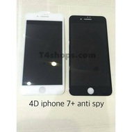 Tempered glass Protector 4D iphone 7+ / 7 plus anti spy full cover